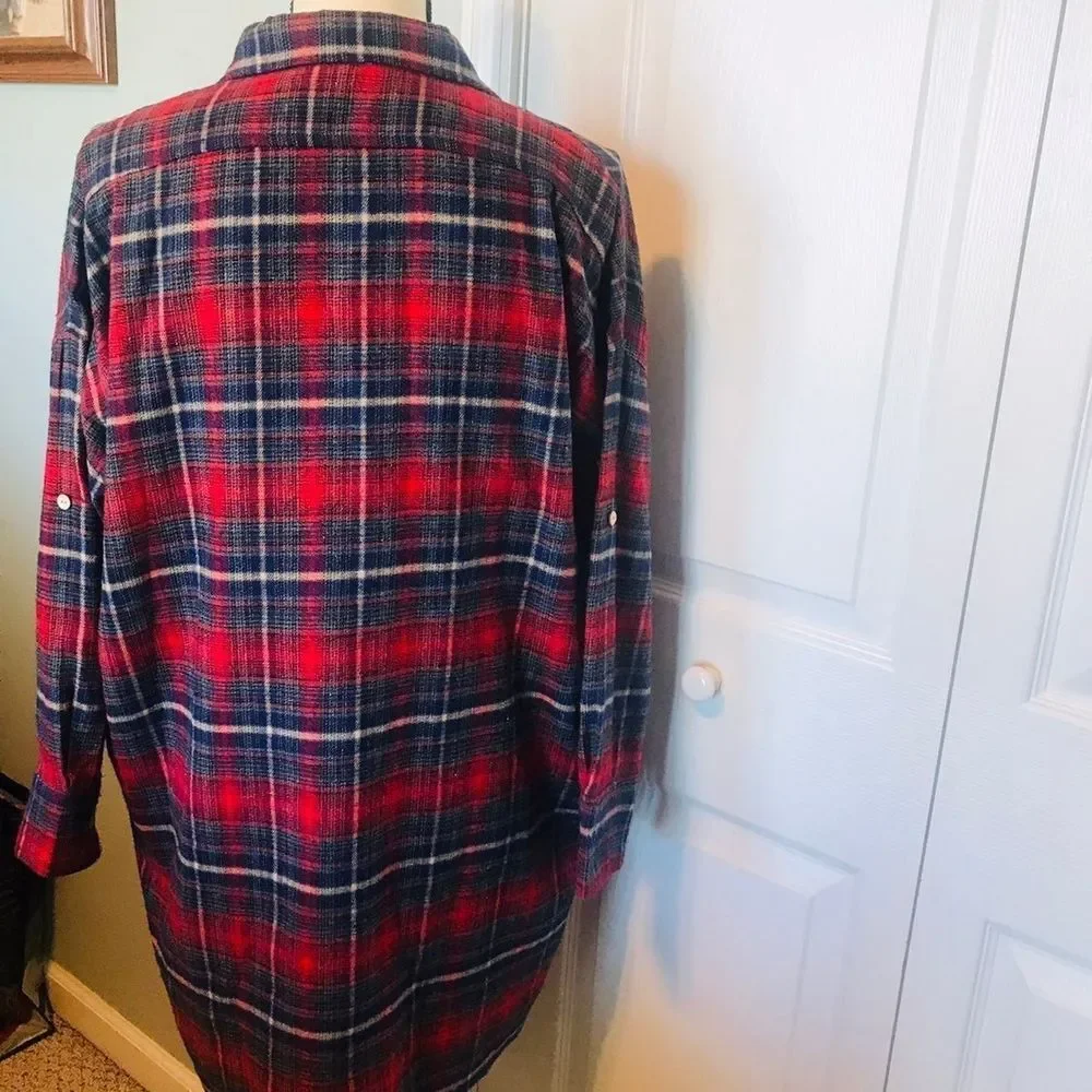 PEACH LOVE CALIFORNIA long sleeve flannel jacket shacket pockets. Size‎ small